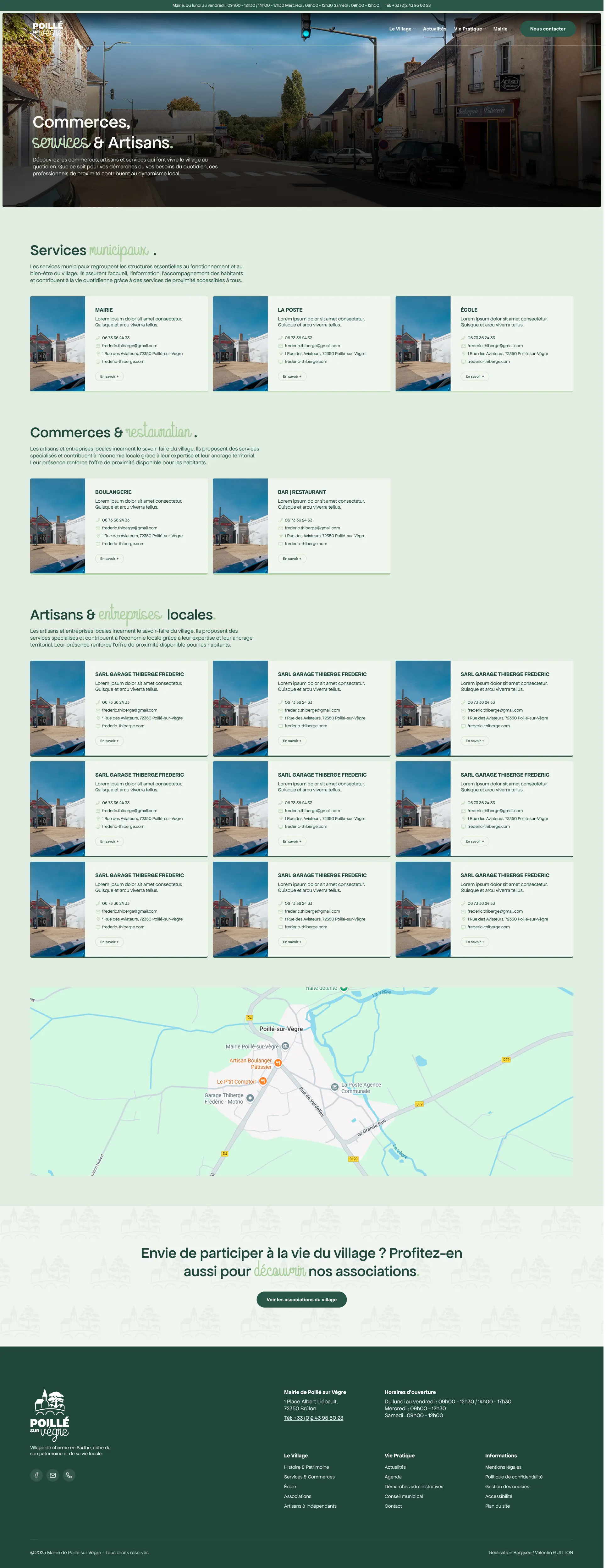 maquette du site de Poillé