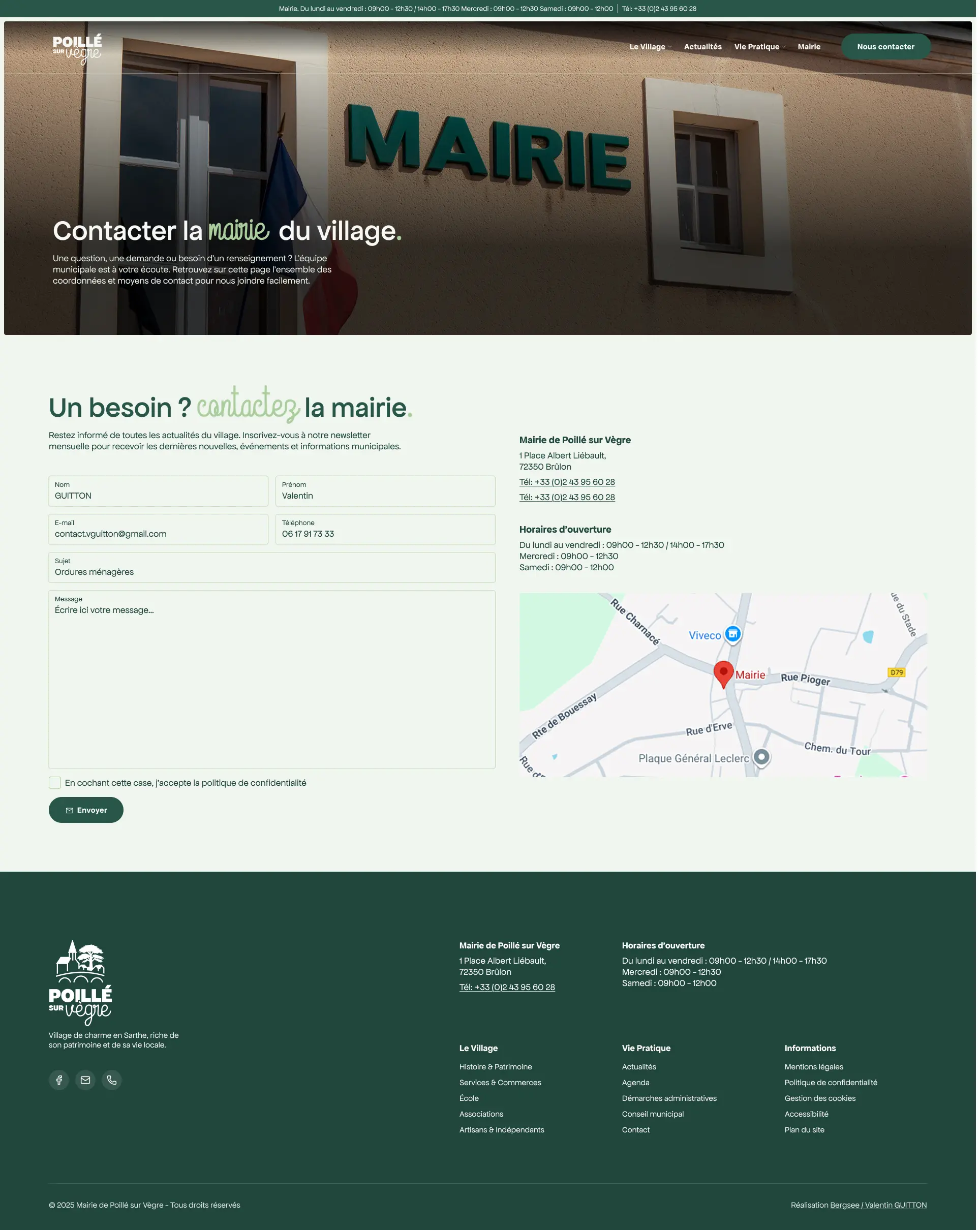 maquette du site de Poillé